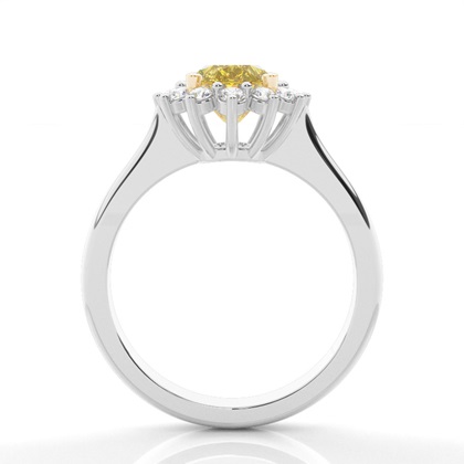 Oval Yellow Diamond Engagement Rings