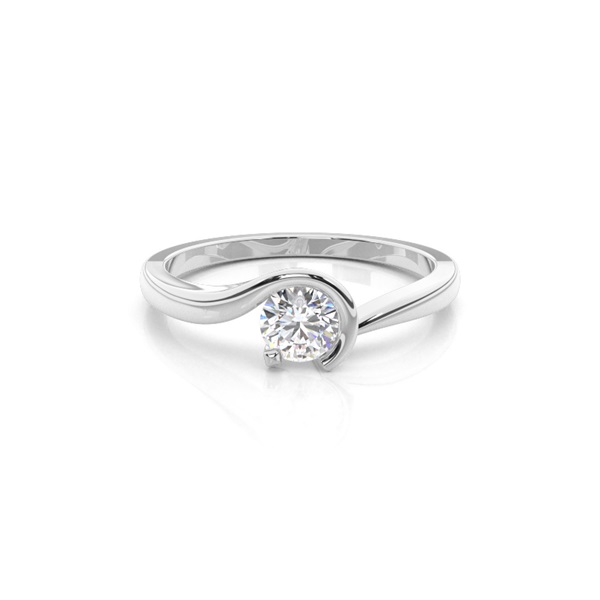 Round Diamond Plain Engagement Ring