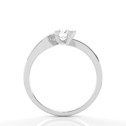 Round Diamond Plain Engagement Ring