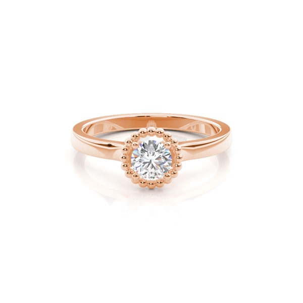 Round Diamond Plain Engagement Ring