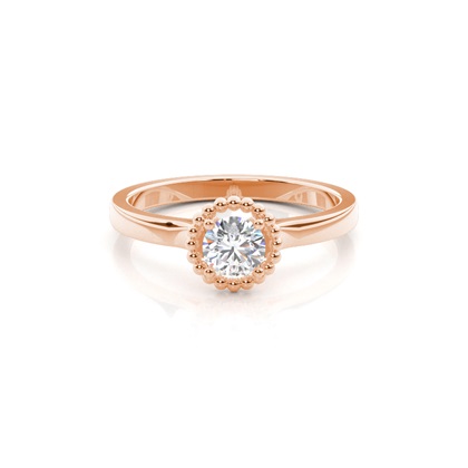 Rose Gold Solitaire Diamond Rings