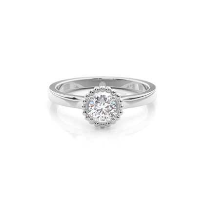 Round Diamond Plain Engagement Ring