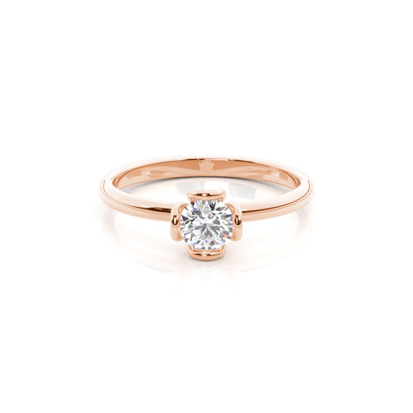 Round Diamond Plain Engagement Ring