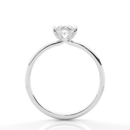 Round Diamond Plain Engagement Ring