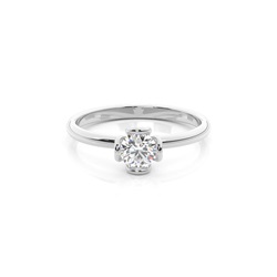 Runder Unifarbener Diamant-Verlobungsring