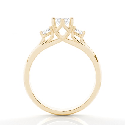 4 hrot Nastavení Marquise diamant tři kameny Prsten