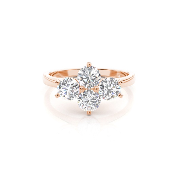 Prong Setting Diamond Cluster Ring