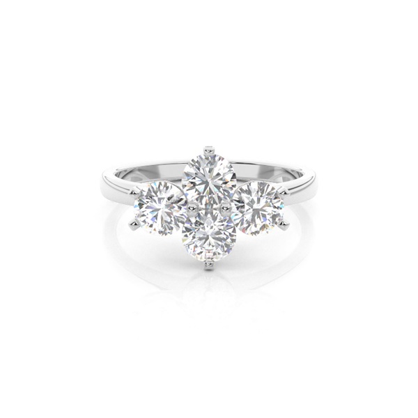 Prong Setting Diamond Cluster Ring