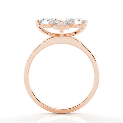 Rose Gold Diamond Cluster Rings