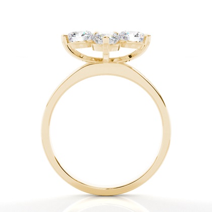 Yellow Gold Cluster Diamond Rings
