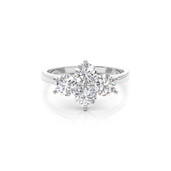Prong Setting Diamond Cluster Ring