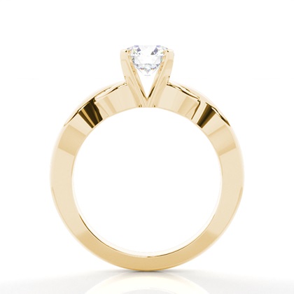 Yellow Gold Twisted Engagement Rings