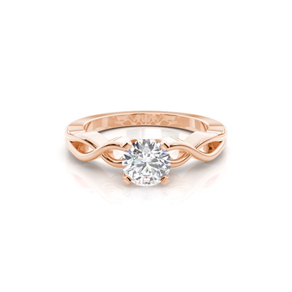 Rose Gold Twisted Diamond Engagement Rings