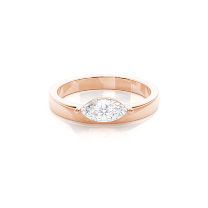 Rose Gold Solitaire Diamond Rings