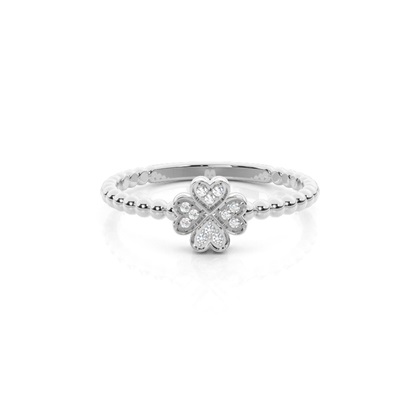 Pave Setting Round Diamond Cluster Ring