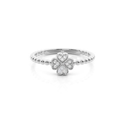 Pave Setting Round Diamond Cluster Ring