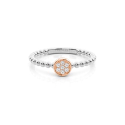 Pave Setting Round Diamond Cluster Ring