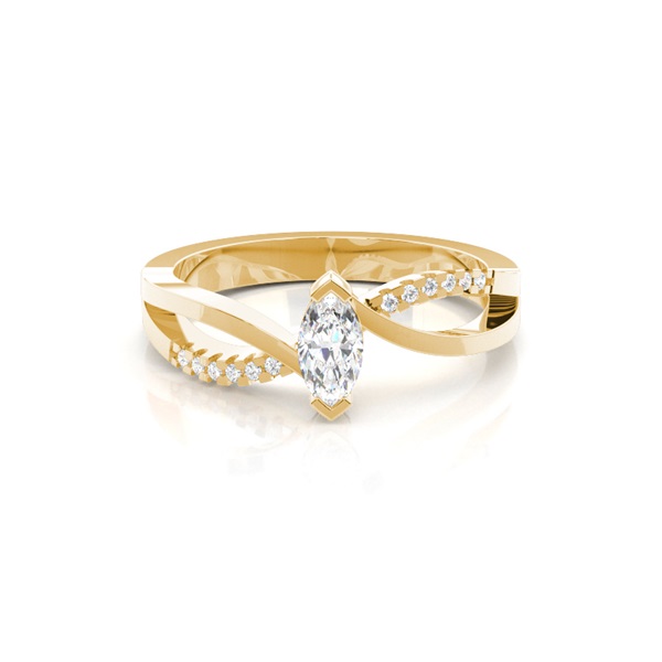 Marquise Side Stone Diamond Ring