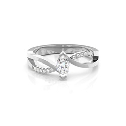 Marquise Side Stone Diamond Ring