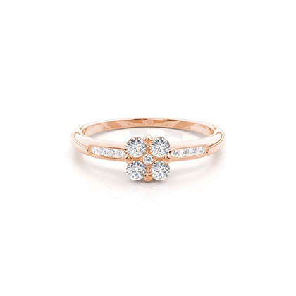 Rose Gold Promise Diamond Rings
