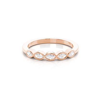 Rose Gold Half Eternity Diamond Rings