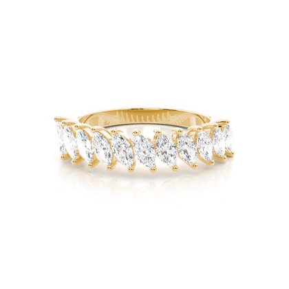 Marquise Yellow Gold Eternity Diamond Rings