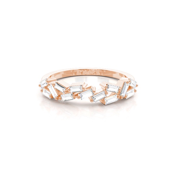 Prong Setting Half Eternity Diamond Ring
