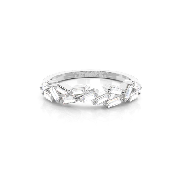 Prong Setting Half Eternity Diamond Ring