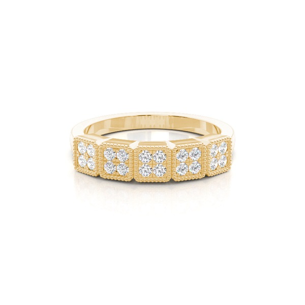 Prong Setting Round Half Eternity Diamond Ring