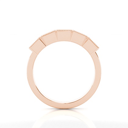 Rose Gold Half Eternity Diamond Rings