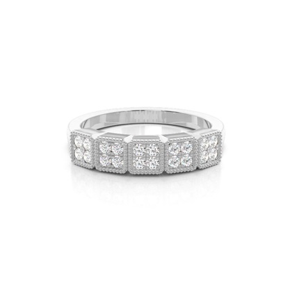 Silver Eternity Diamond Rings