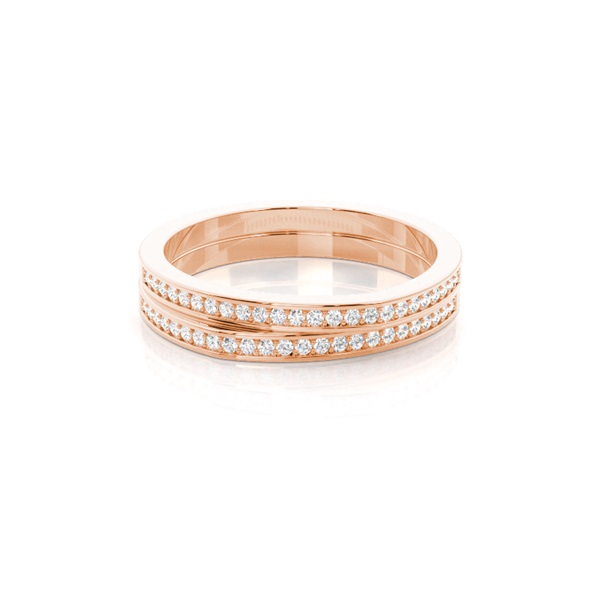 Round Setting Half Eternity Diamond Ring