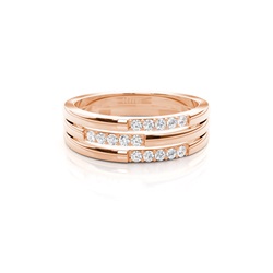Studded Standard Fit Diamond Wedding Band