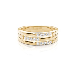 Studded Standard Fit Diamond Wedding Band