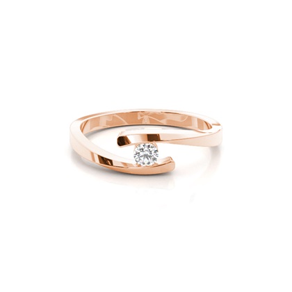 Rose Gold Dainty Diamond Engagement Rings