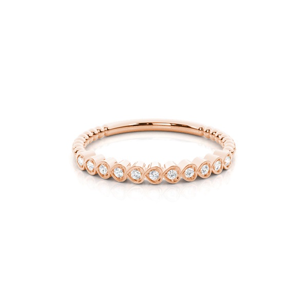 Round Setting Half Eternity Diamond Ring