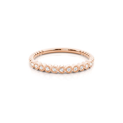 Rose Gold Half Eternity Diamond Rings