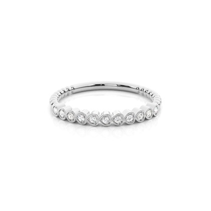 White Gold Half Eternity Diamond Rings