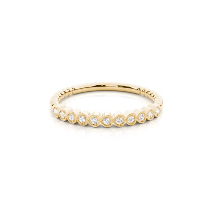 Yellow Gold Half Eternity Diamond Rings