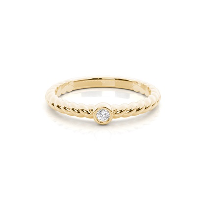 Yellow Gold Dainty Diamond Engagement Rings