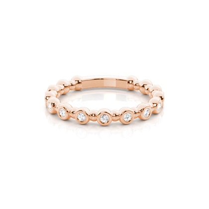 Rose Gold Half Eternity Diamond Rings