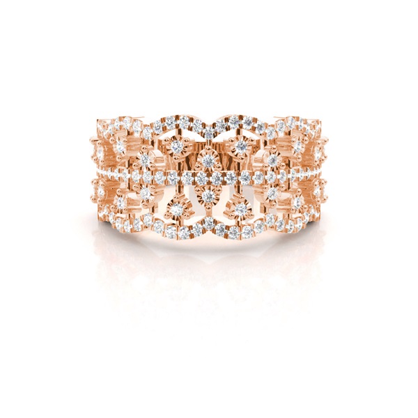 3 Prong Setting Round Diamond Fashion Ring