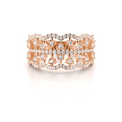 Rose Gold Statement Diamond Rings