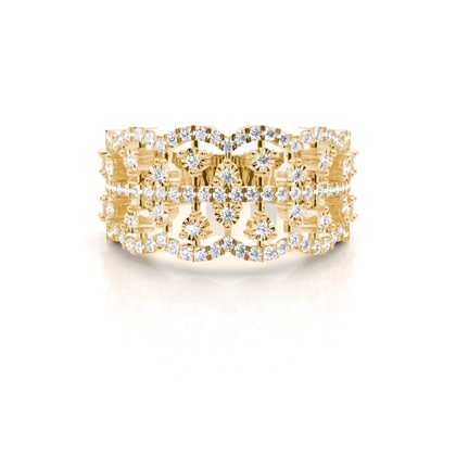Yellow Gold Statement Diamond Rings