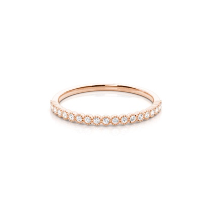 Rose Gold Half Eternity Diamond Rings