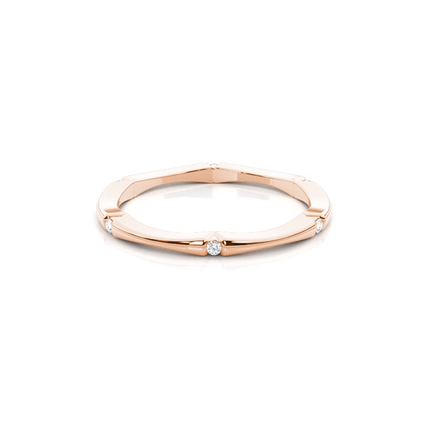 Studded Standard Fit Diamond Wedding Band