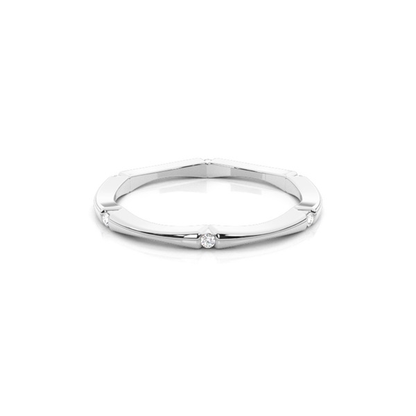 Studded Standard Fit Diamond Wedding Band