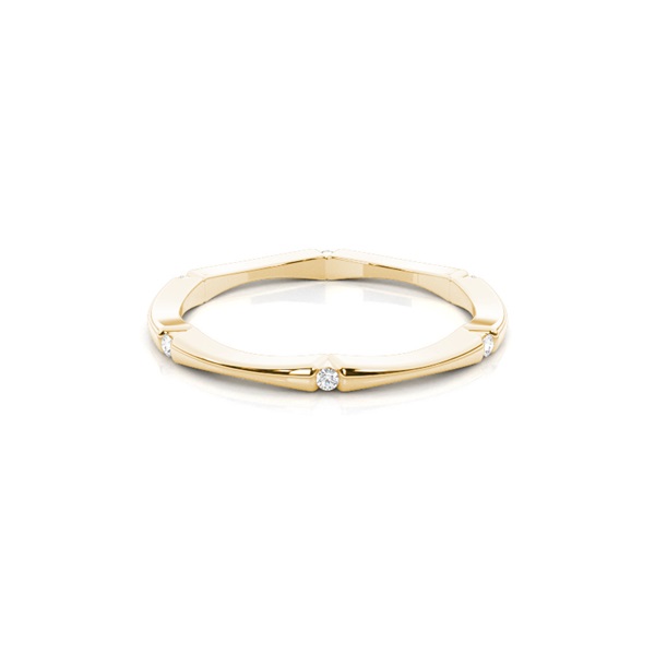 Studded Standard Fit Diamond Wedding Band