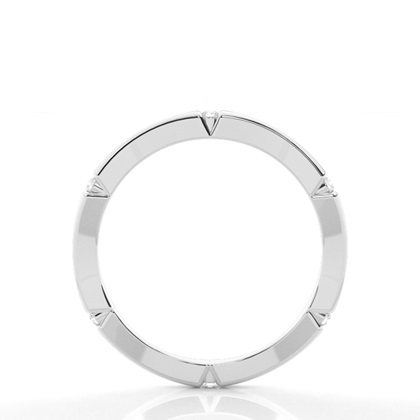 Studded Standard Fit Diamond Wedding Band