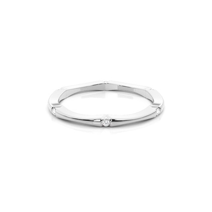 Studded Standard Fit Diamond Wedding Band
